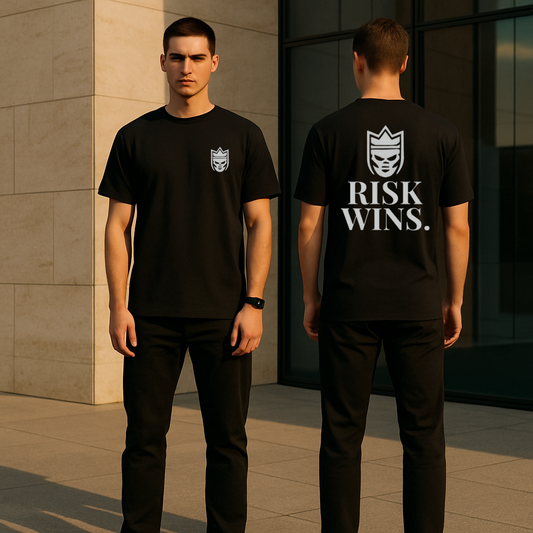 $100M CLUB™ Risk Wins Tee Crowned Mask Edition – OG Drop