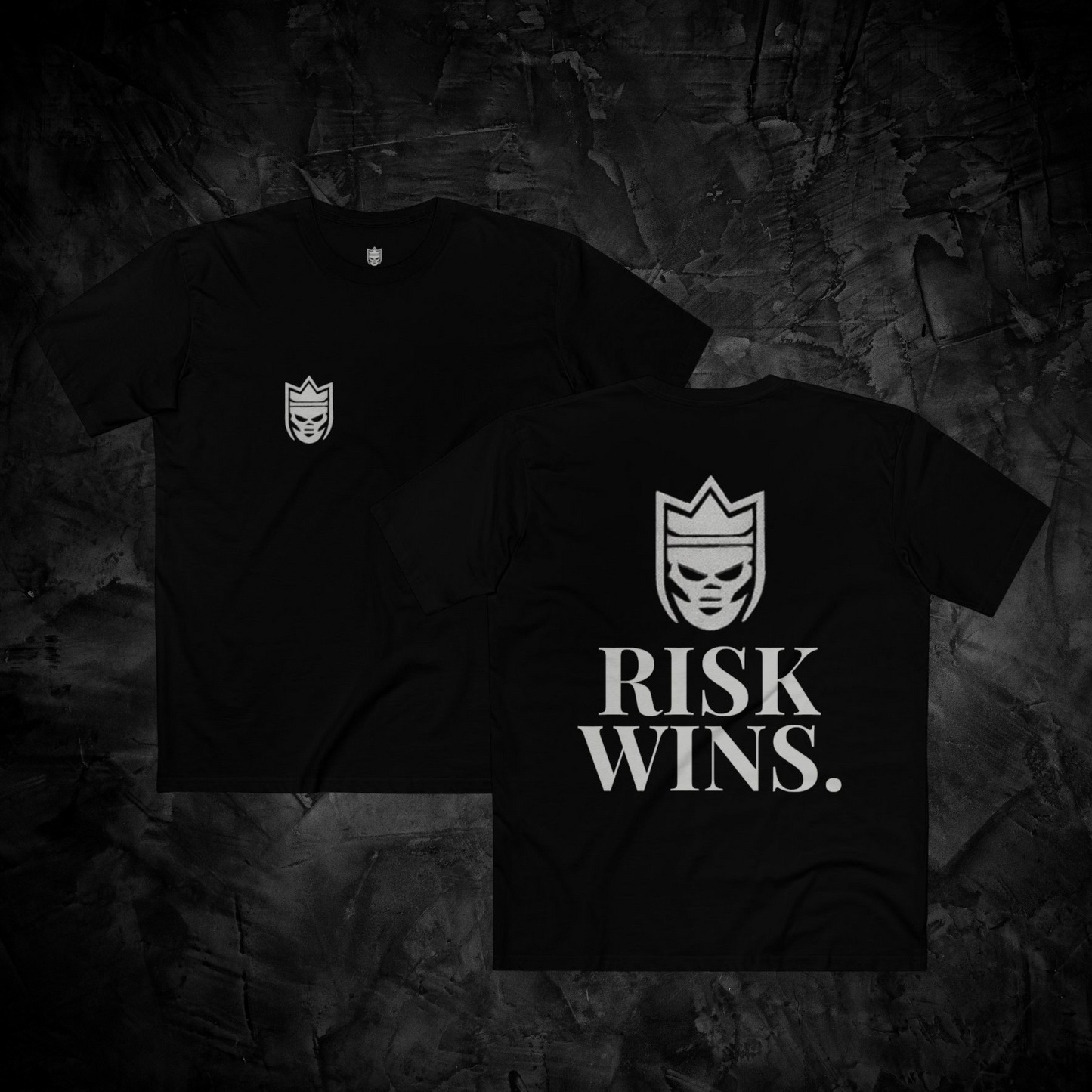 $100M CLUB™ Risk Wins Tee Crowned Mask Edition – OG Drop